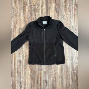 FIGS Black Fleece Scrub Jacket